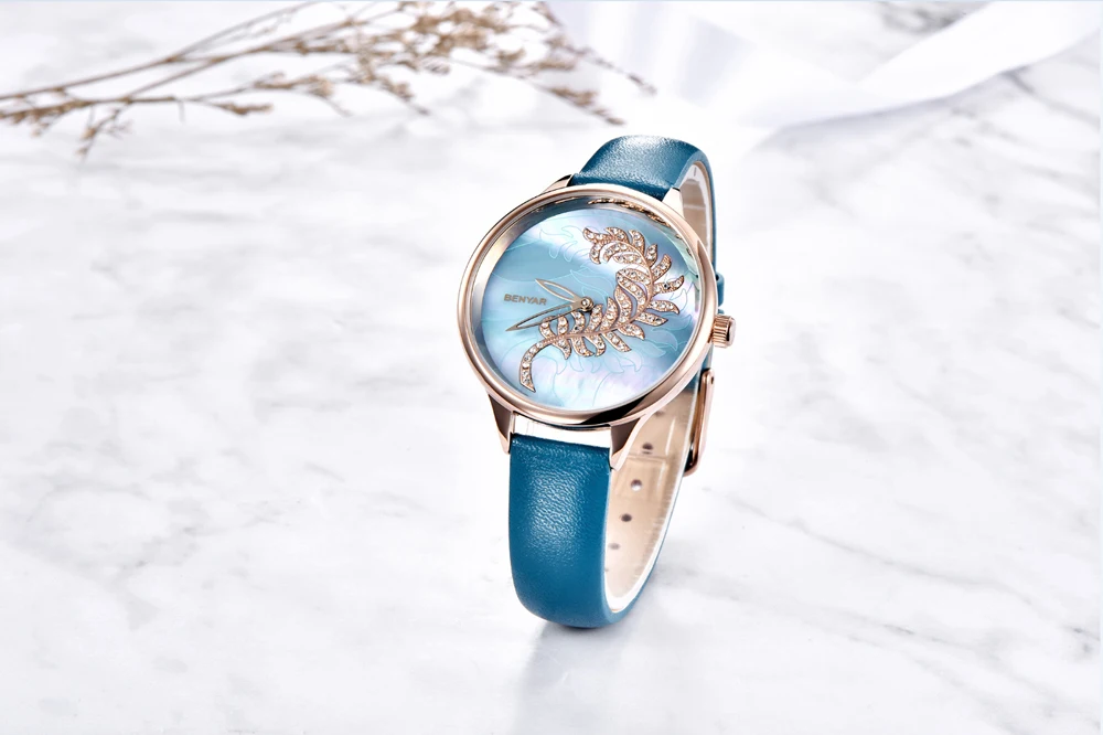 BENYAR, женские часы, Лидирующий бренд, Роскошные Кварцевые часы для женщин, модные серебряные женские наручные часы, женские часы, часы Zegarek Damski