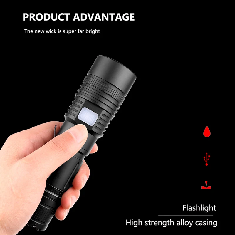 Litwod самый мощный светодиодный светильник z40 8000 лм USB rechargea XHP70.2, фонарь для рыбалки, охотничий фонарь, светильник с 26650 батареей