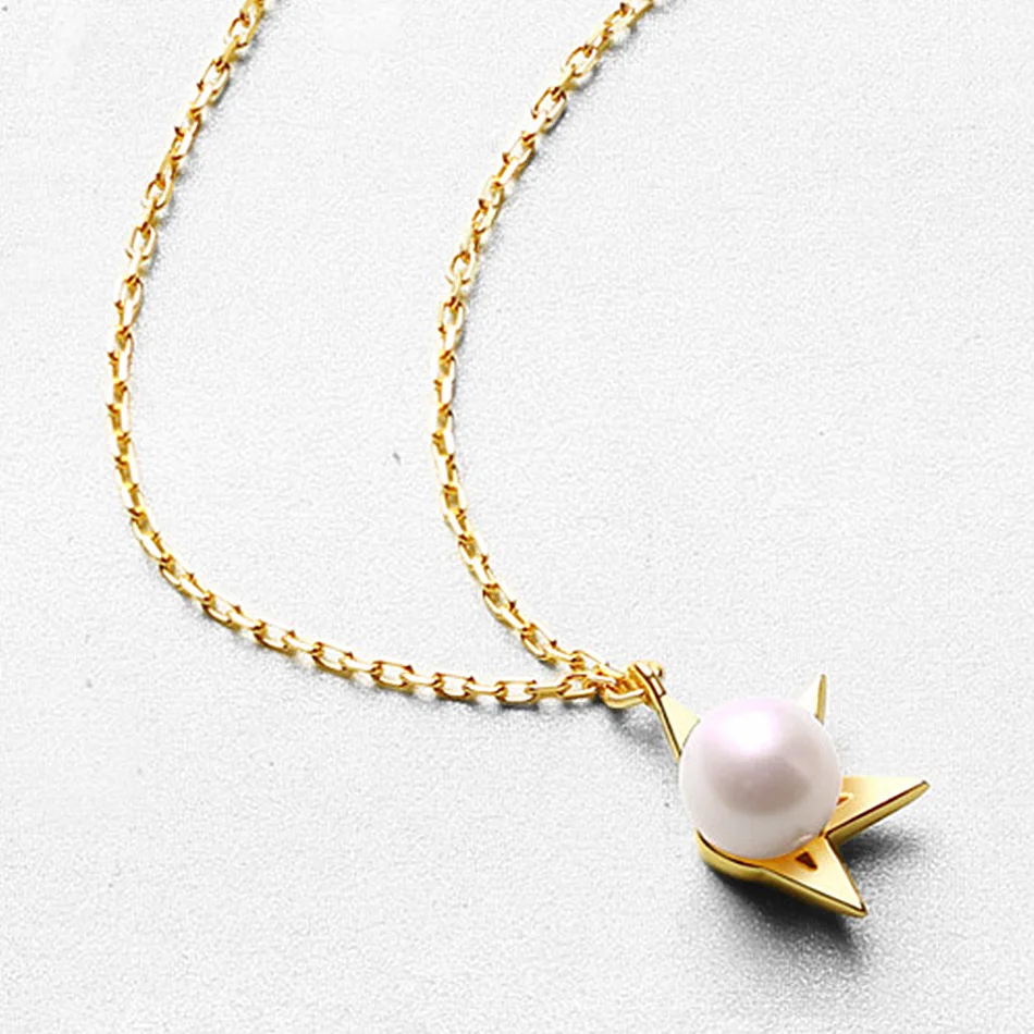 ALLNOEL Real 925 Sterling Silver half-star pearl Ring Necklace Drop Earrings Jewelry sets For Women Wedding Boutique 2019 New (1)