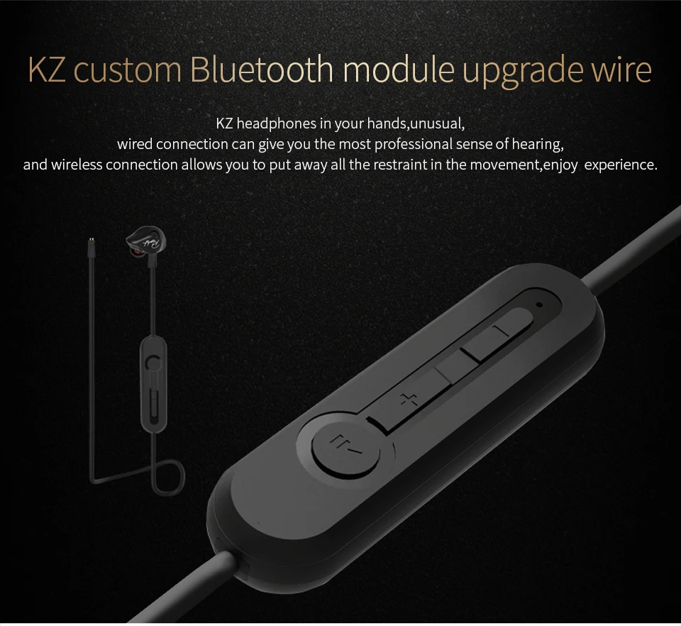 AK KZ Bluetooth кабель 4,1 Беспроводной Расширенный модуль обновления 85 см кабель для наушники KZ ZST/ZSR/ZS7/ES3/ES4/ZS10/AS10/BA10/ED16