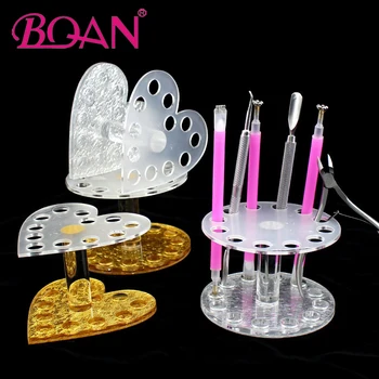 

BQAN 1 Pc 12 Holes Acrylic Nail Art Pen Holder Nail Brushes Storage Tool Shelf Nail Brush Organizer Nail Brush Display Tool