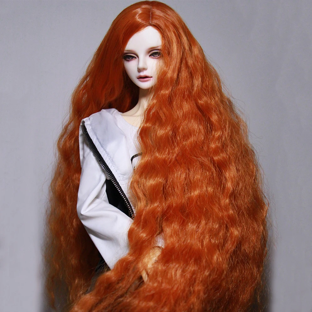 Bybrana BJD парик ярмарка Размер 1/3 1/4 1/6 1/8 длинной волны высокого Температура волокна волос для куклы