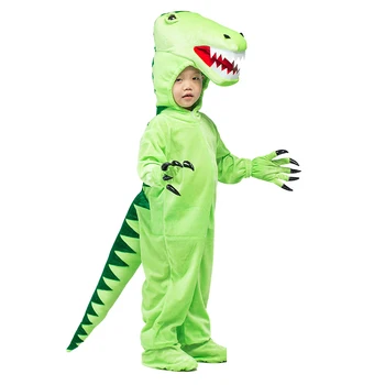 

Adult Kids Anime Movie T-REX Dinosaurs Costumes Halloween Cosplay Party Animal Cartoon Dragon Dress Up Jumpsuit Outfit Costume