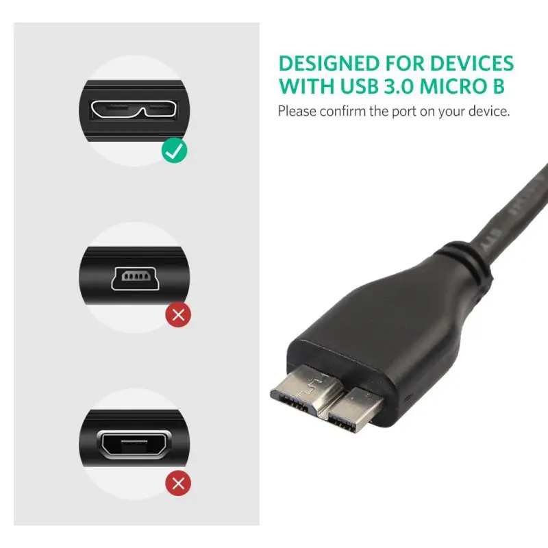 0,5 метра кабель для передачи данных USB 3,0 штекер для Micro Мужской Портативный Универсальный шнур для планшетных компьютеров 5 Гбит/с