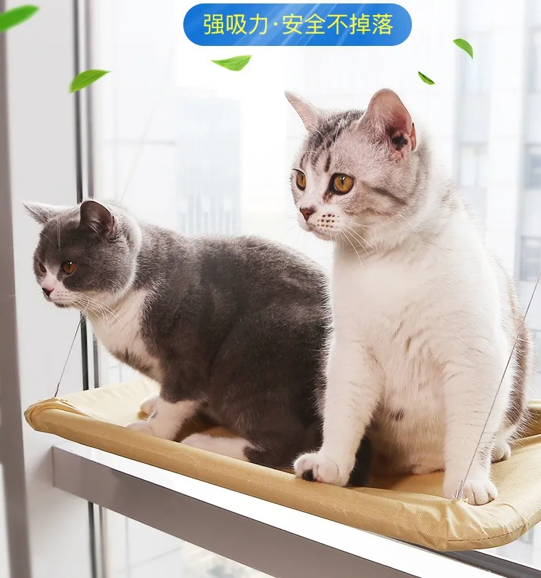 

Pet Cat Hammock Comfortable Cat Pet Bed Shelf Seat Beds Cute Pet Hanging Beds Bearing 20kg Cat Sunny Seat Window Mount