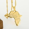 Africa Congo Algeria Map Pendant Necklace For Women Men Gold Color Copper Chain Necklaces Hiphop Style ► Photo 3/6