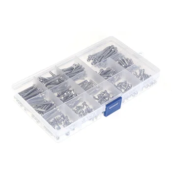 

280 Pcs M3 304 Stainless Steel Hex Socket Cap Head Screw Bolts Assortment Tool Kit with Plastic Box