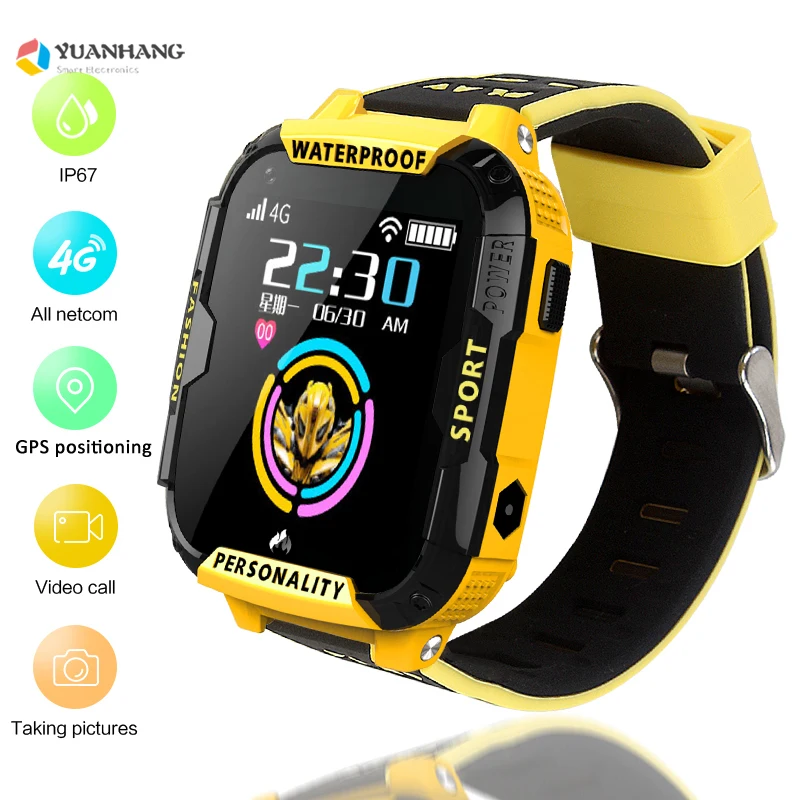 

IP67 Waterproof Smart 4G Remote Camera GPS WI-FI Kid Child Student Wristwatch SOS Video Call Monitor Track Location Phone Watch