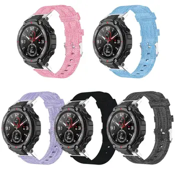 

Canvas Wrist Strap For Amazfit T-Rex A1918 Smart Watch Band Waterproof Nylon Sport Strap For Amazfit T-Rex TRex Correa With Tool
