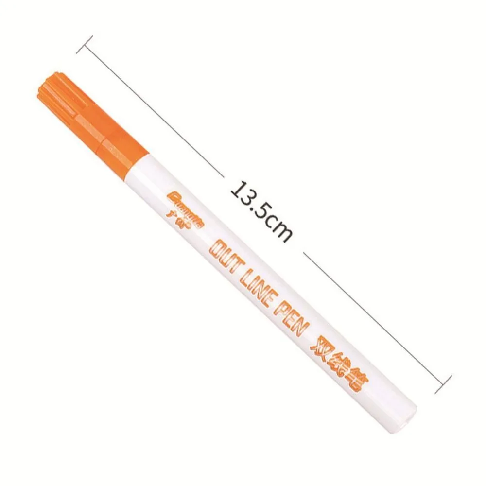 8 цветов/набор двухлинейных ручек хайлайтер двойная флуоресцентная ручка для рисования маркерная ручка Канцтовары Школьные принадлежности