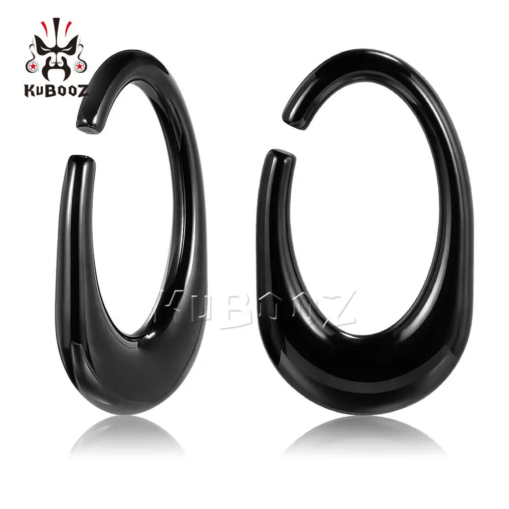 6mm Новые модные овальные серьги из нержавеющей стали с клипсами для пирсинга, расширители, многоцветные ювелирные изделия для тела, распродажа 6 мм - Окраска металла: 6mm