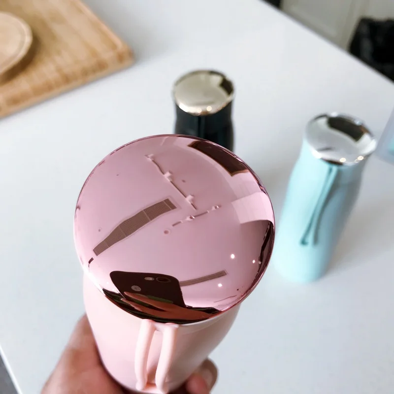 Thermos Cup Men and Women Mirror Water Cup Portable Students Stainless Steel Cup Personality Creative Large Capacity Cup