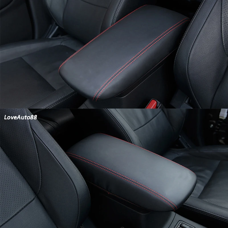 

Car Central Armrest Organizer Storage Box Decoration Leather Case Cover For Mitsubishi Outlander 2016 2017 2018 Car Accessories