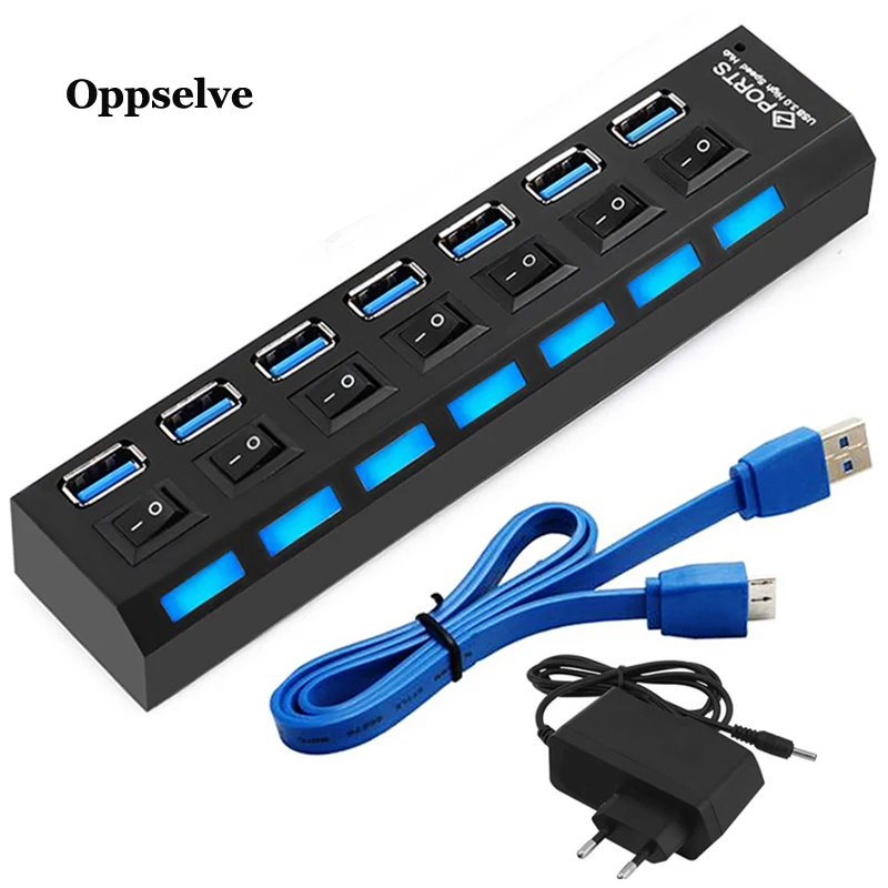 

USB3.0 Hub LED Docking Station Multi-Interface Splitter Converter Multi USB C Hab Converter Adapter for PC Computer Accessories