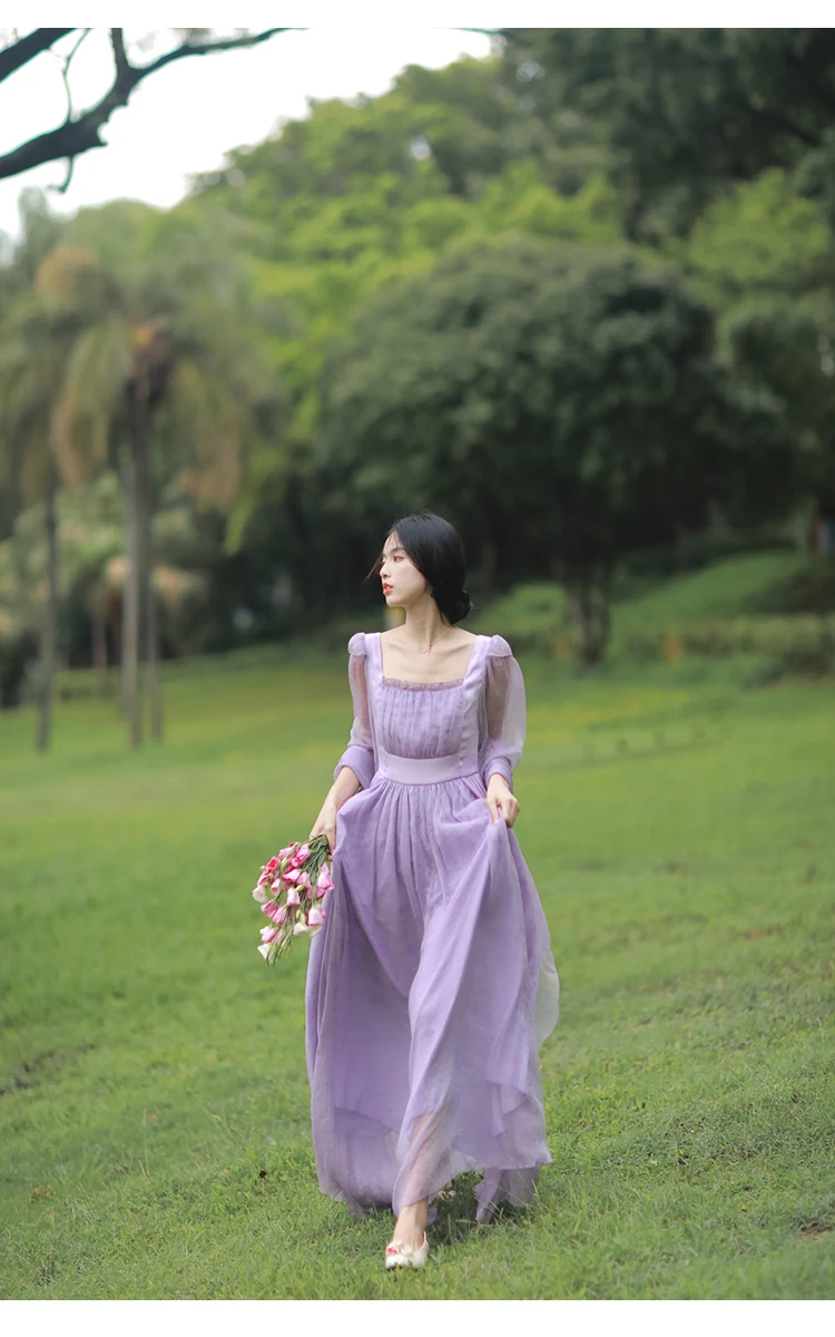 French Fantasy Purple Fairy Dress 