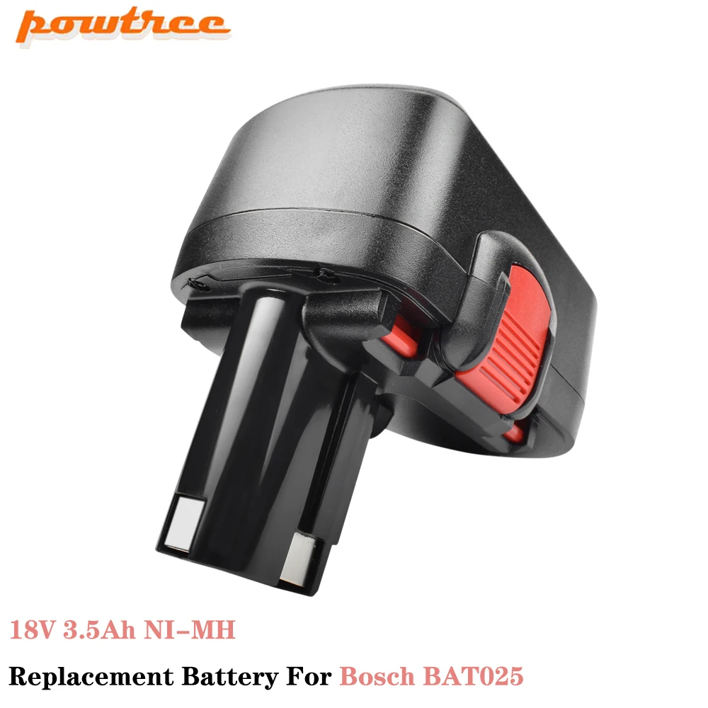 

Powtree 18V 3500mAh NI-MH Replace Batteries for Bosch BAT025 BAT026 BAT160 BAT180 BAT181 BAT189 GSR18-2 PSB18 PSR18VE-2 Tools