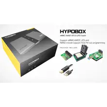 HYPOBOX/HYPO BOX Поддержка PCle Pin-out Программирование Поддержка eMMC/eMCP, UFS и NAND включает