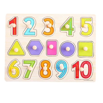 Ручной Захват 3d мультфильм животное номер ABC буквы-игрушки для малышей Дети алфавит головоломки деревянные образовательные игрушки для девочки, мальчика, ребёнка деревянные - Цвет: Number-Shape