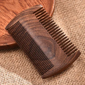 

New Green Sandalwood Pocket Beard Hair Combs 2 Size Handmade Natural Wood Comb Anti-static Combs Hair Brush Hair Styling Tool