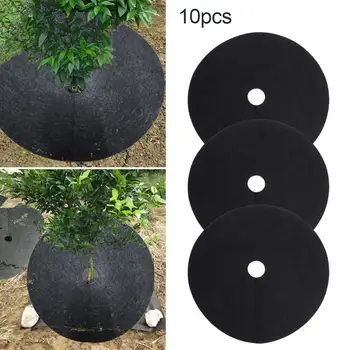 

10Pcs Garden Biodegradable Non-Woven Fabric Weeding Cloth Block Barrier Mulch
