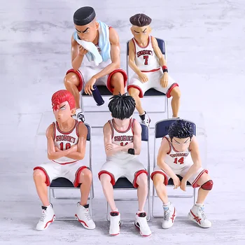 

Slam Dunk Hanamichi Sakuragi Rukawa Kaede Mitsui Hisashi Miyagi Ryota Akagi Takenori PVC Figure Collectible Model Toy