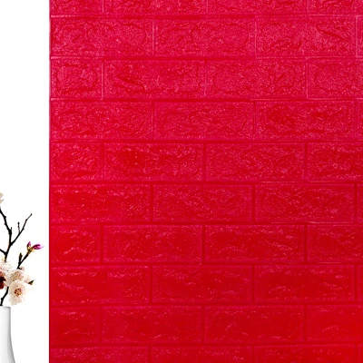 3d трехмерная Наклейка на стену самоклеющиеся обои для спальни теплая пена украшение стены водонепроницаемый Краш стены - Цвет: red