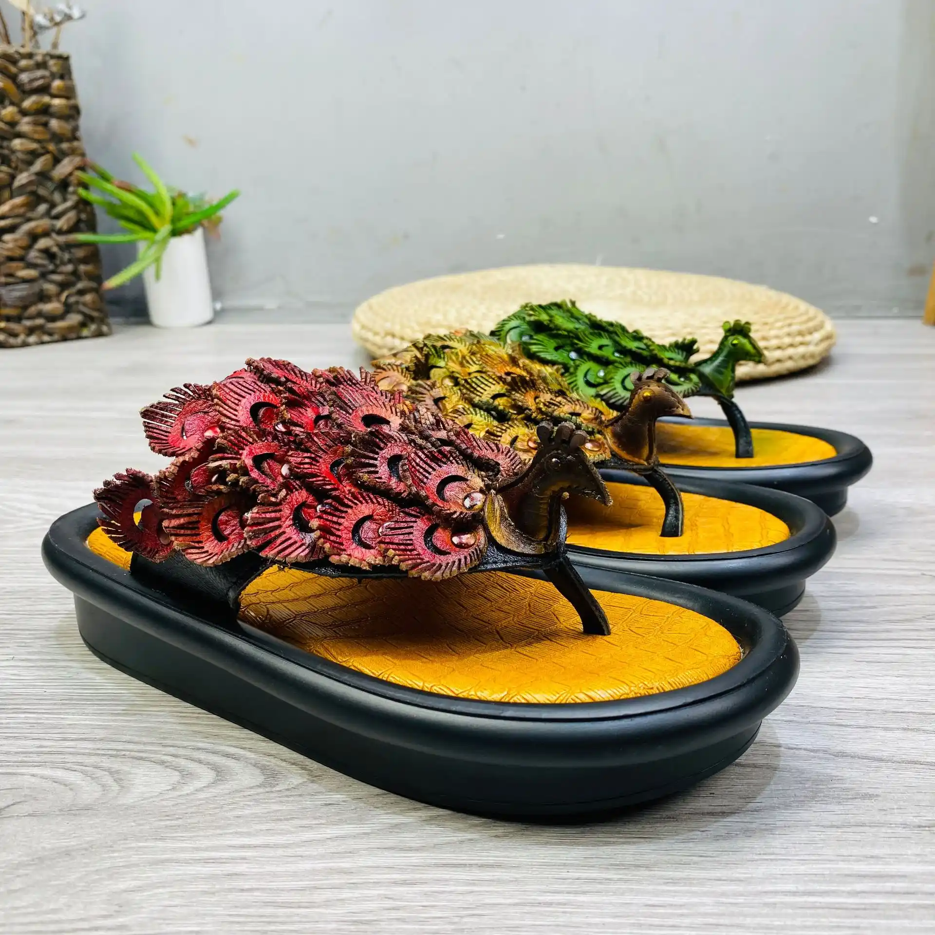 raised heel slippers