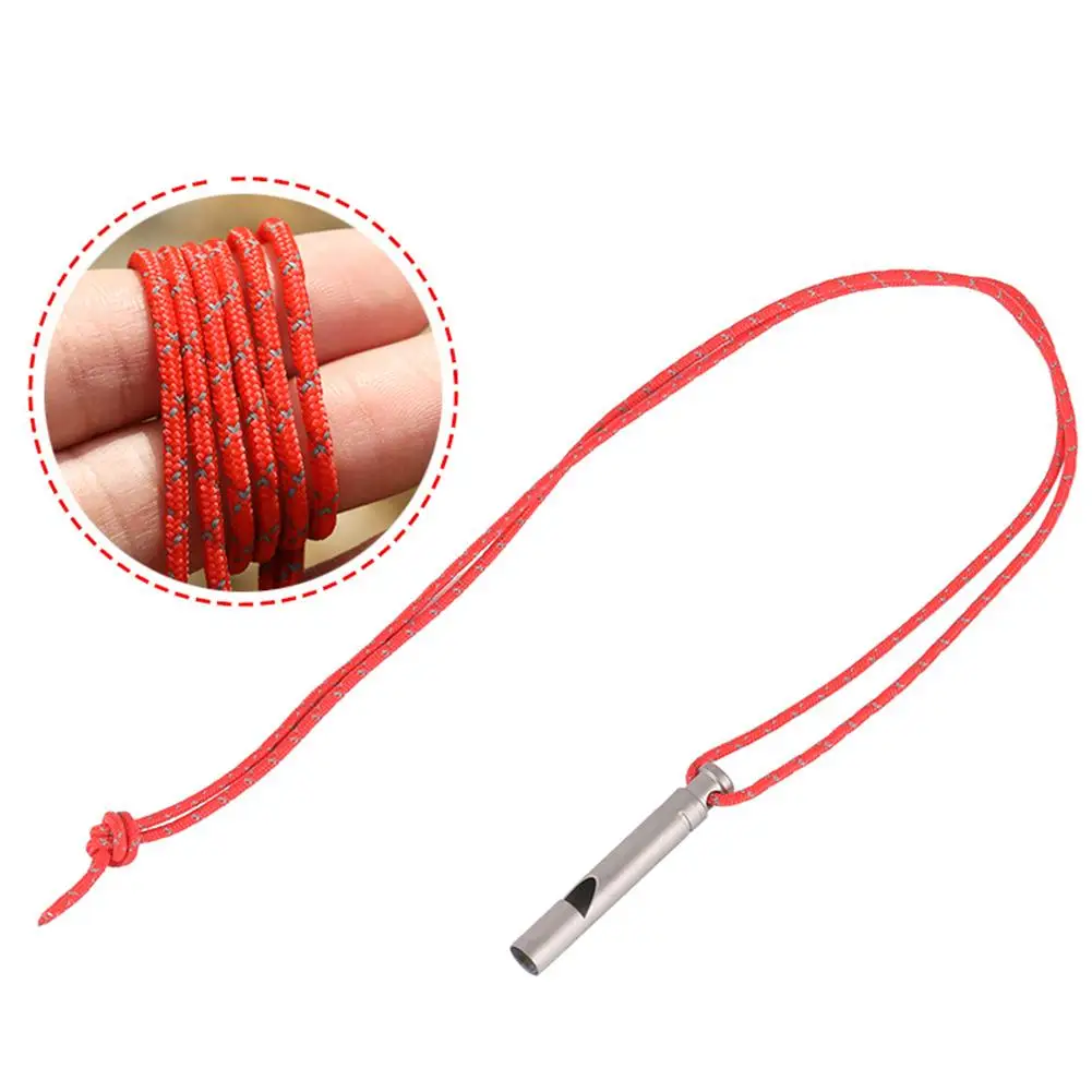 

Pure Titanium Survival Whistle Lightweight Portable Whistles for Outdoor Camping Sounder with Lanyard