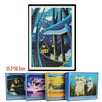 

Adult Paper Jigsaw Puzzle 500 Pieces Educational Toy Company Gift Animal Jigsaw Couple Gift