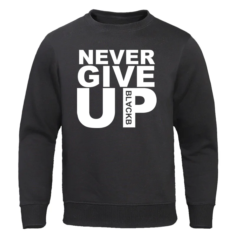 2019 Autumn Winter Men Casual Hoodie You'll Never Walk Alone Never Give Up Sweatshirts Mens Hoodies Fleece Pullovers Streetwear