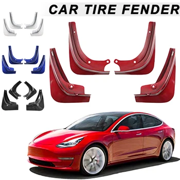 

1 Set Car Mud Flaps Splash Guard Fenders Mudguard for Tesla Model 3 with Fixing Screws