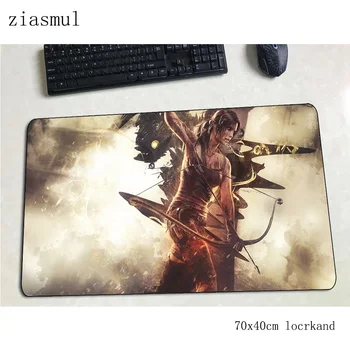 

tomb raider mouse pad Kawaii Computer mat 70x40cm gaming mousepad large 3d padmouse keyboard games pc gamer desk