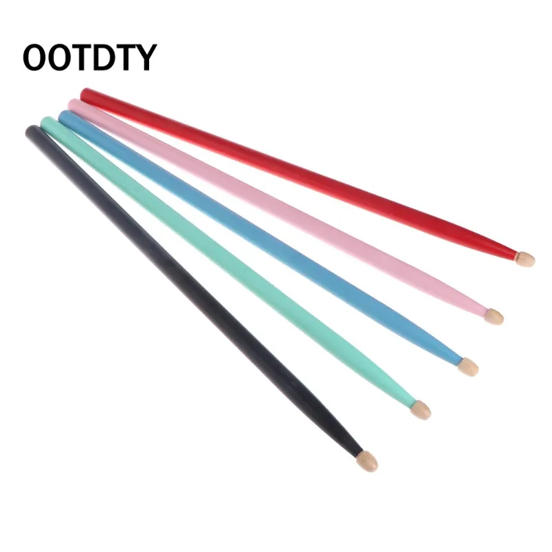 

OOTDTY 1Pair 5A 7A Durable Drumsticks Color Hard Maple Drum Sticks Kid Jazz Drums Stick