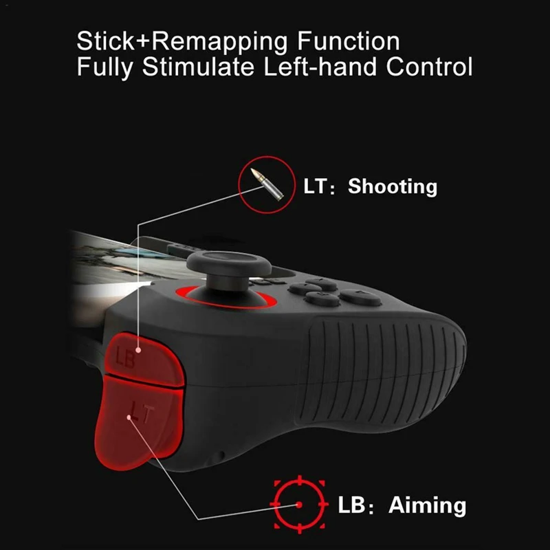  G5 One-Handed Wireless Bluetooth Gamepad Mobile Controller Game Joystick Trigger Button for PUBG IO