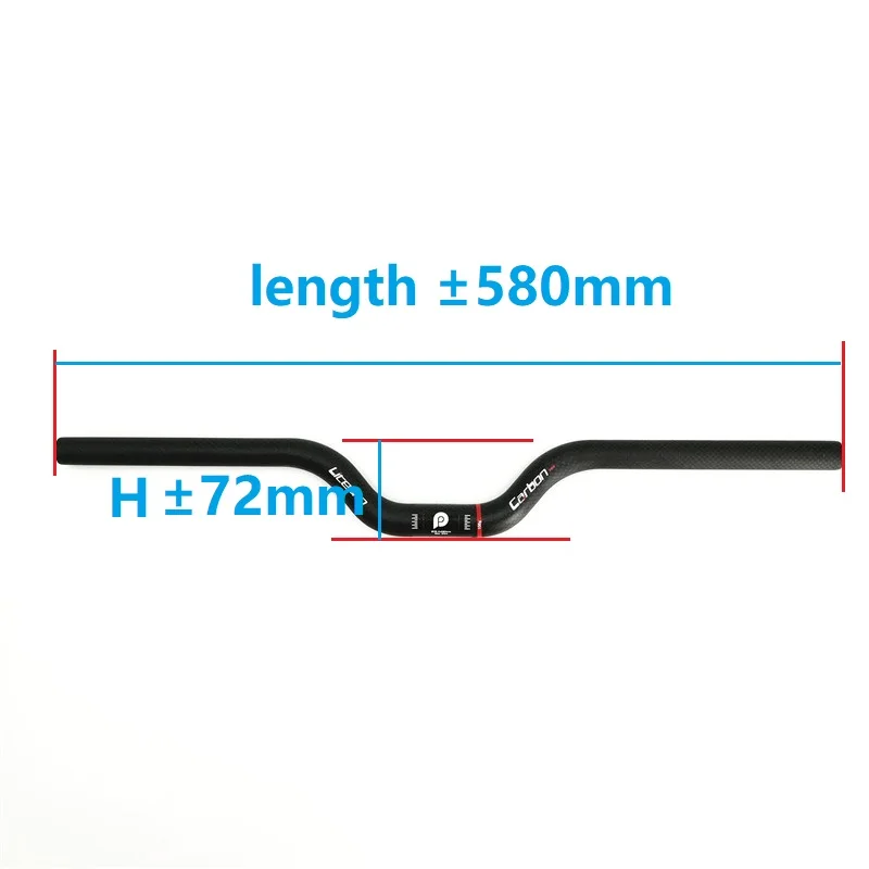Carbon Fiber Handlebar bicycle handlebar For Brompton 25.4mm * 580mm Matte/Gloss Black BMX 412 Folding Bike Swallow-shaped Handlebar