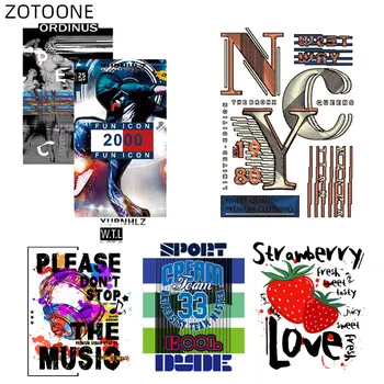 

ZOTOONE Strawberry Letter Patches for Kids Iron on Stickers for Clothing T-shirt Heat Transfers DIY Music Patch Vinyl Applique E