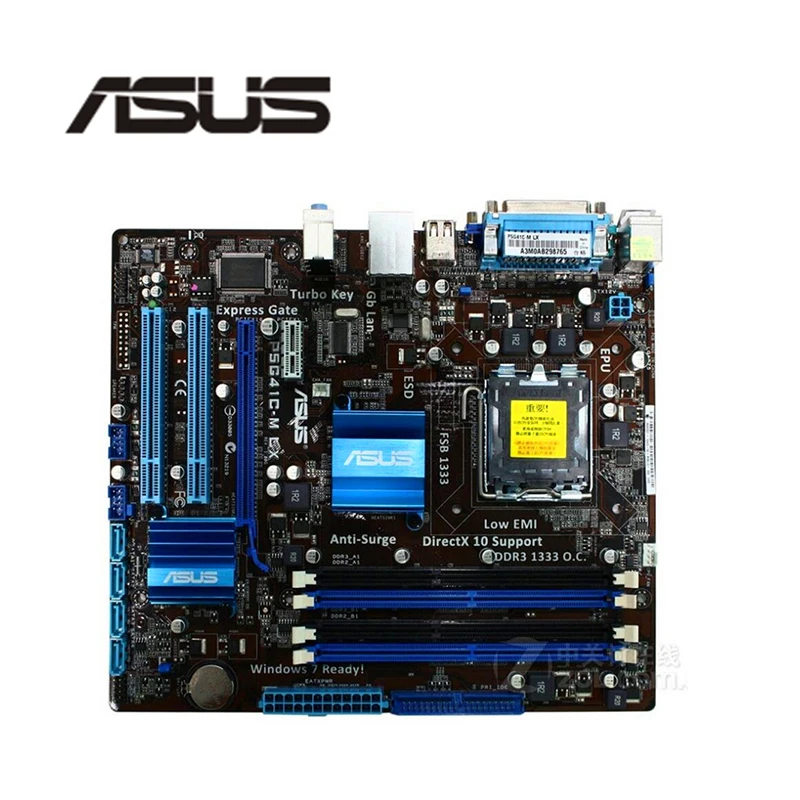 

For Asus P5G41C-M LX Desktop Motherboard G41 Socket LGA 775 Q8200 Q8300 DDR2 Original Used Mainboard On Sale