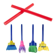 20 шт. красный термоплавкий клеевой пистолет клеевые палочки 7X100 мм для рукоделия модели с 4 шт. губки краски кисти для детей, Раннее Обучение Dr