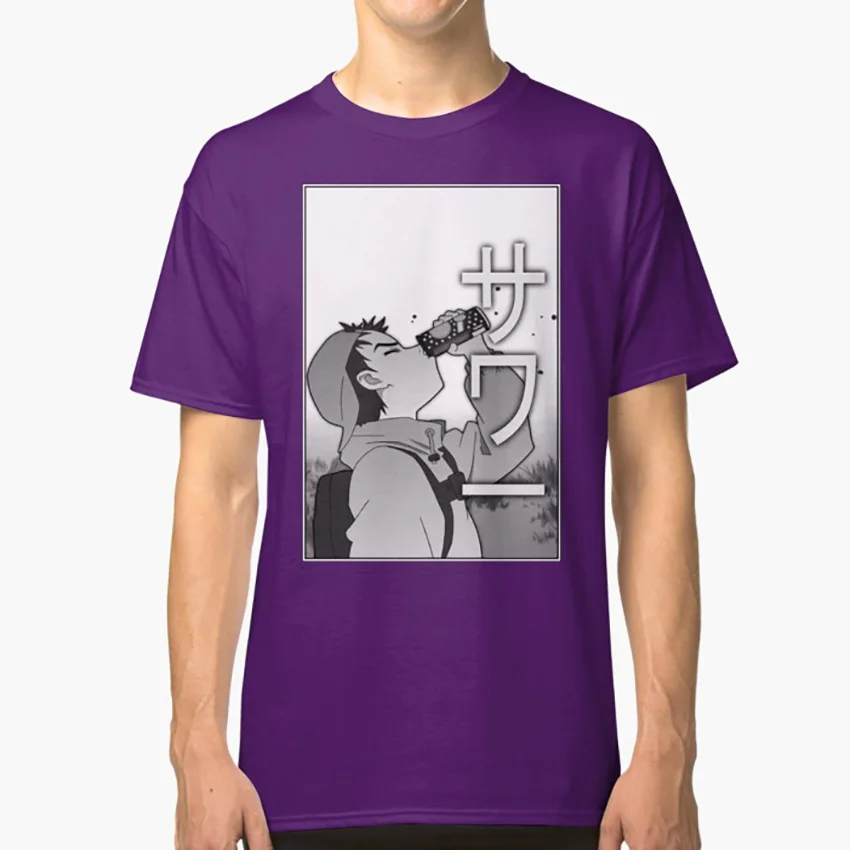 Фиолетовый Sour футболка naota nandaba flcl fooly cooly Аниме Манга sadboy sadboi sad boi - Цвет: Фиолетовый
