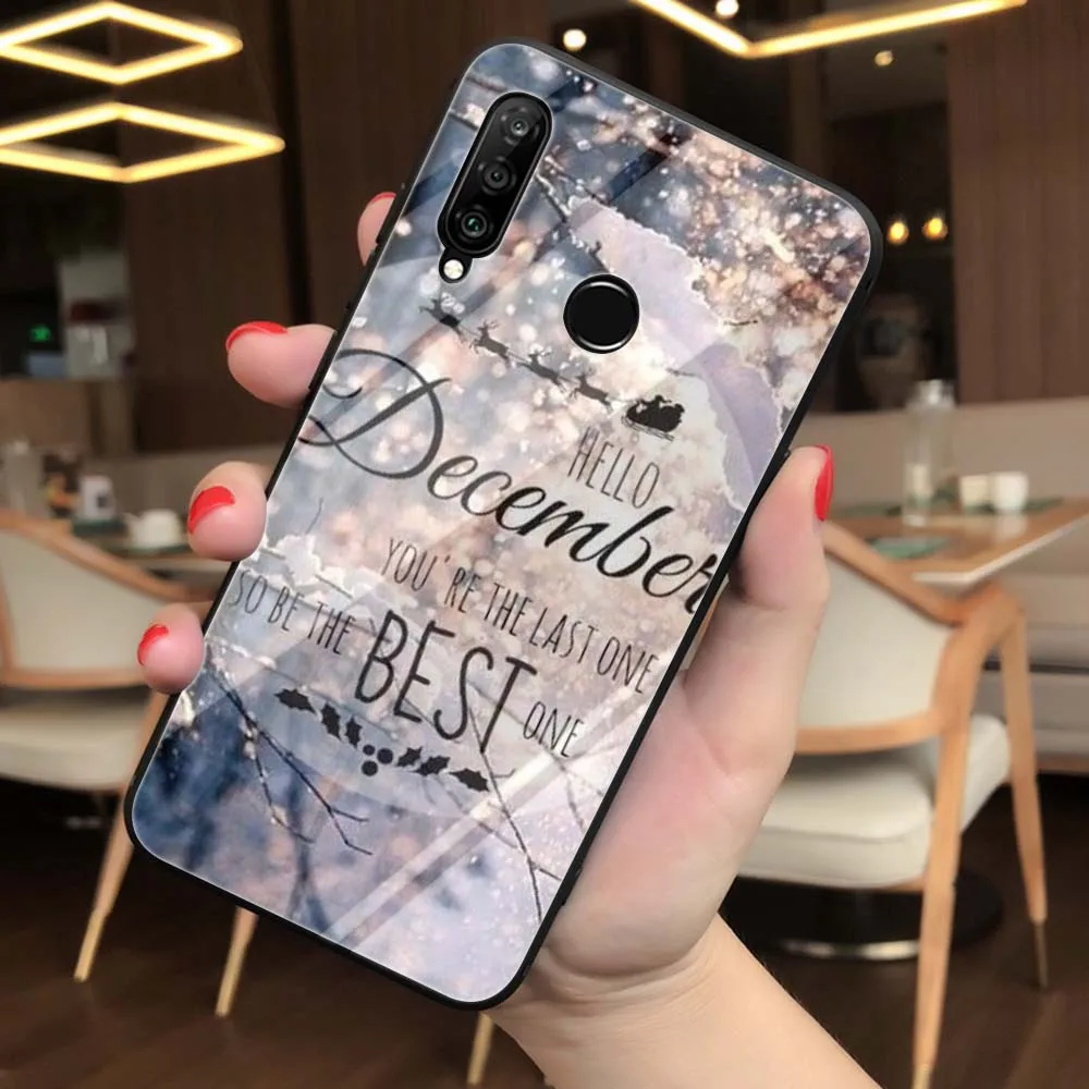 Lavaza Пейзаж Зима свет снег закаленное стекло мягкий чехол для Huawei Honor 8x9 P Smart mate 20 P10 P20 P30 Lite Pro Чехол - Цвет: TG22