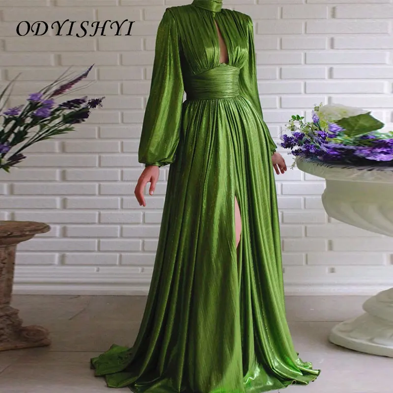 olive green boho maxi dress