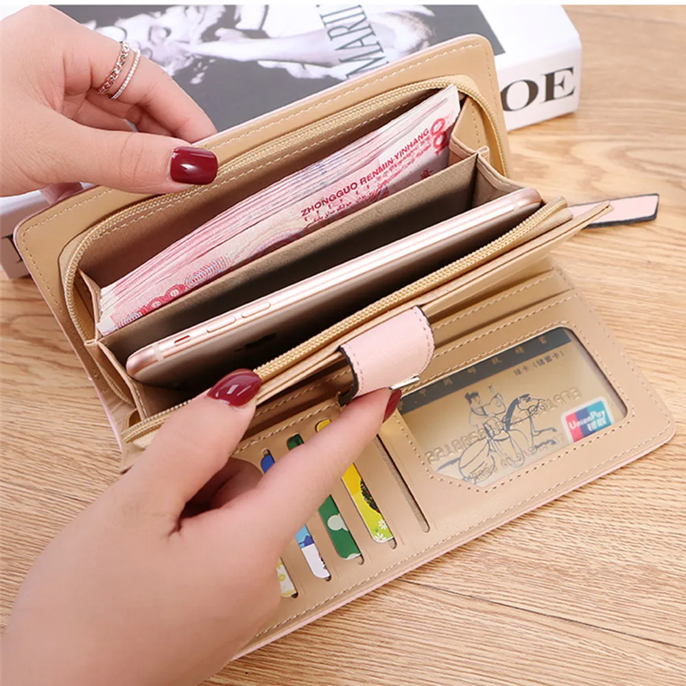 

Ladies Wallet Summer Wallet Clutch Bag Mobile Phone Bag Card Bag Coin Purse Female 2020 New Hollow Printed Tree Leaf Fashion