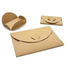 12 шт., конверт для открыток в форме сердца, Винтажный конверт для хранения, конверты из крафт-бумаги для визиток, фотографий, открыток A35