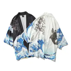 Самурайский Новый японский кимоно кардиган для мужчин haori yukata мужской самурайский костюм одежда кимоно куртка мужское кимоно рубашка