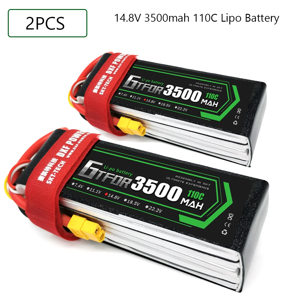 Аккумулятор GTFDR 3500 мА · ч 14 8 в 110C-220C Lipo 4S XT60/DEANS/XT90/EC5 для Акку дрона FPV грузовика