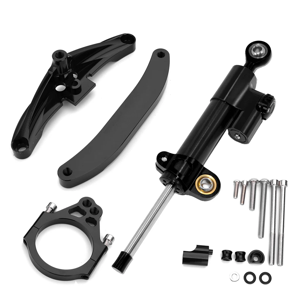 FREE SHIPPING For Yamaha FZ1 FAZER 2006-2015 CNC Motorcycle Steering Damper Stabilizer With Mounting Bracket Adapter Set | Автомобили и