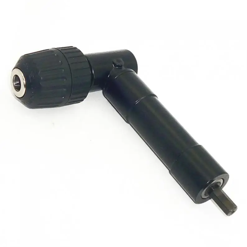 

8mm Hex Shank Screwdriver Drill Bit Angle Driver 90 Degree Right Angle 3/8in Keyless Chuck Drill Adapter Steel Body Design