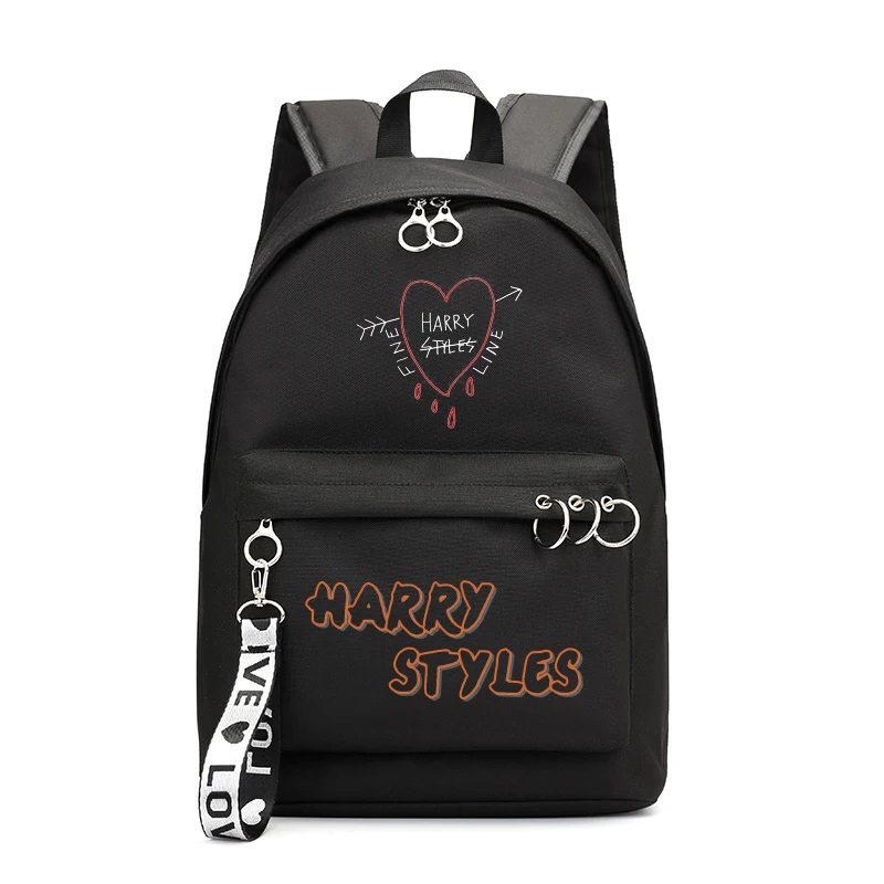 

Harry Styles Fine Line Printed Laptop Bagpack Mochila Children Girls School Backpack Bags Travel Black Pink Kids Travel Bag