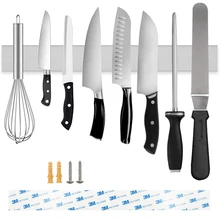 Magnetic Knife Holder Wall-Mounted Dual Installation Knife Stand Multi-Function Tool Storage Kitchen Accessories New
