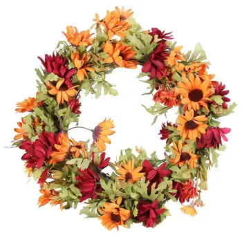 

Simulation Sunflower Garland Creative Hanging Wreath Wall Garland Ornament Hanging Adornment for Home Living Room